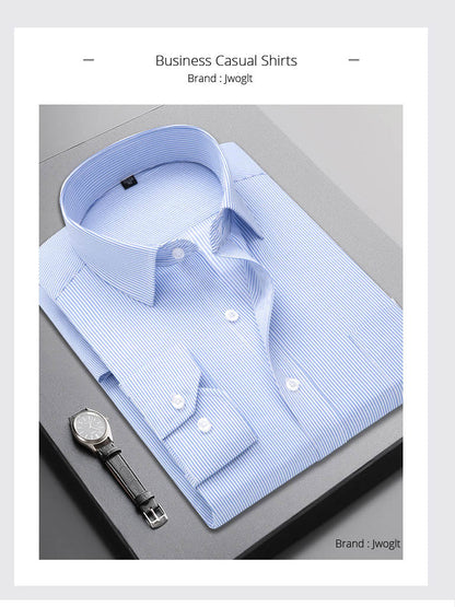 Boutique Men Clothing Business Casual Striped Plaid Regular Fit Men's Dress Shirt The Clothing Company Sydney
