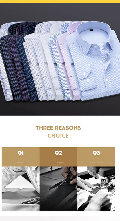Boutique Men Clothing Business Casual Striped Plaid Regular Fit Men's Dress Shirt The Clothing Company Sydney