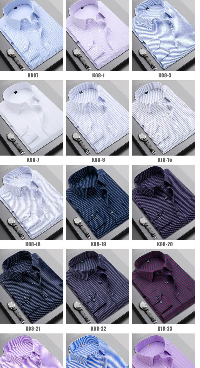 Boutique Men Clothing Business Casual Striped Plaid Regular Fit Men's Dress Shirt The Clothing Company Sydney
