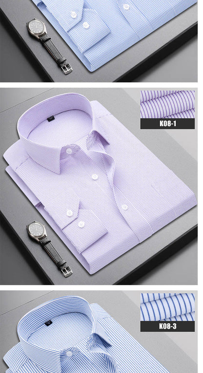 Boutique Men Clothing Business Casual Striped Plaid Regular Fit Men's Dress Shirt The Clothing Company Sydney