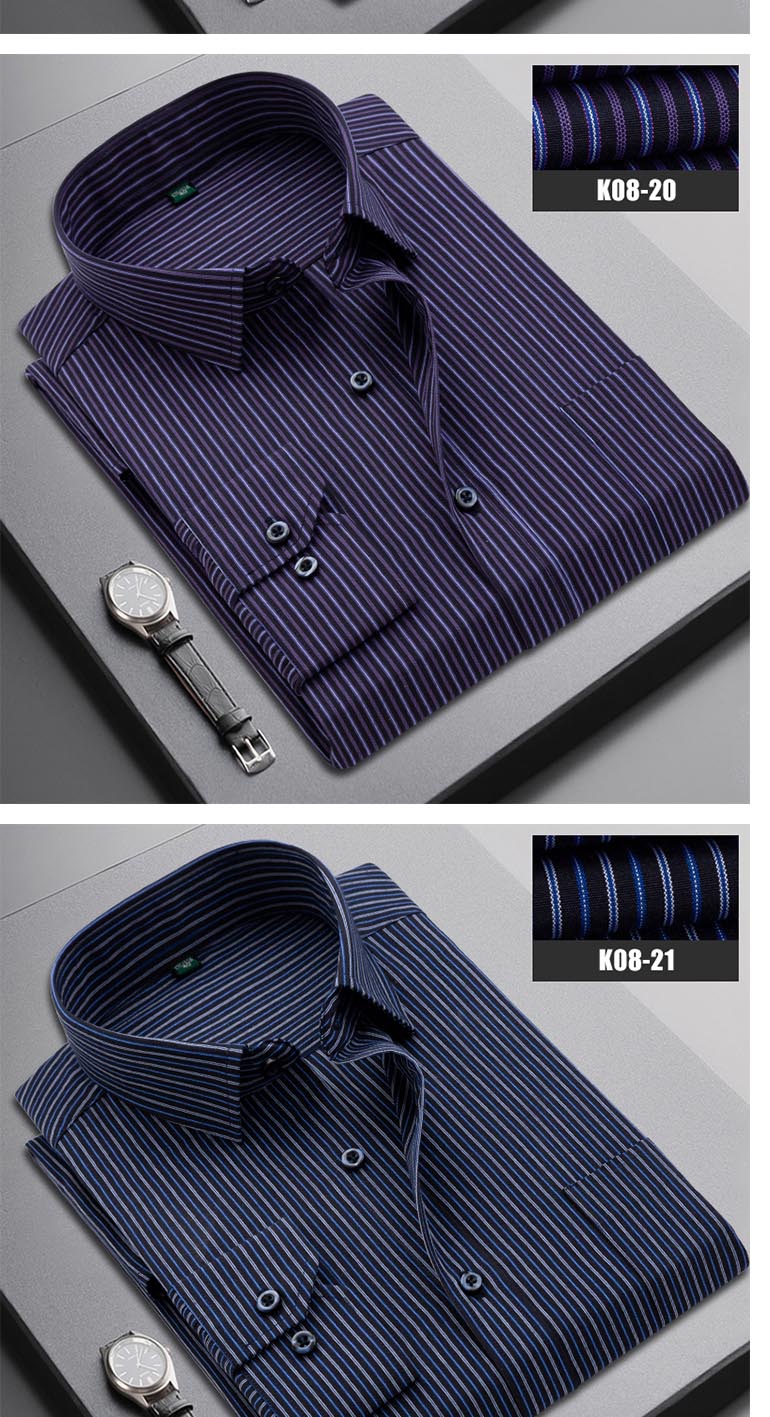 Boutique Men Clothing Business Casual Striped Plaid Regular Fit Men's Dress Shirt The Clothing Company Sydney