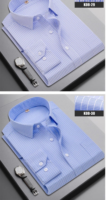Boutique Men Clothing Business Casual Striped Plaid Regular Fit Men's Dress Shirt The Clothing Company Sydney