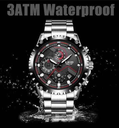 Stainless Steel Hollow Mens Watches Top Brand Sport Waterproof Quartz Watch Men Military Wristwatch The Clothing Company Sydney