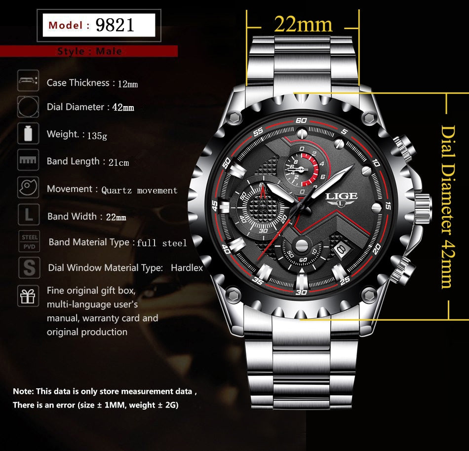 Stainless Steel Hollow Mens Watches Top Brand Sport Waterproof Quartz Watch Men Military Wristwatch The Clothing Company Sydney