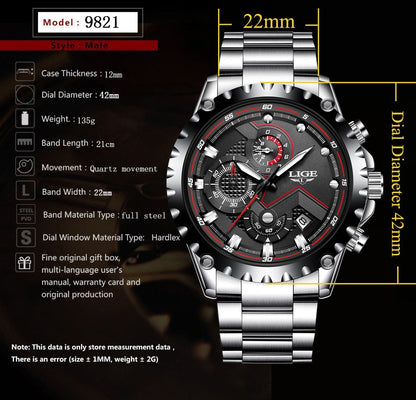 Stainless Steel Hollow Mens Watches Top Brand Sport Waterproof Quartz Watch Men Military Wristwatch The Clothing Company Sydney