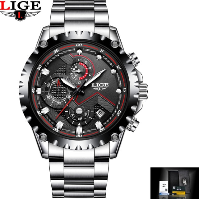 Stainless Steel Hollow Mens Watches Top Brand Sport Waterproof Quartz Watch Men Military Wristwatch The Clothing Company Sydney