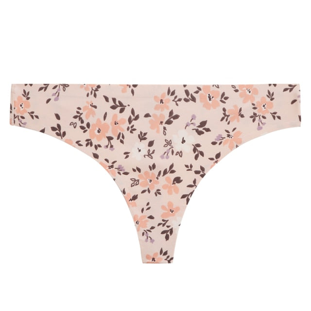 Seamless Panties Printing Floral Thongs Low Rise G-String Breathable Intimate Lingerie Briefs The Clothing Company Sydney