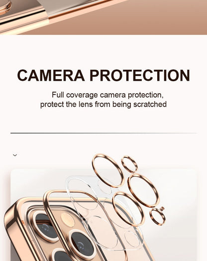 Luxury Transparent Plating Case for iPhone 13 12 11 Pro Max Mini X XS XR SE 2020 8 7 Plus Silicone Shockproof Clear Phone Cover The Clothing Company Sydney