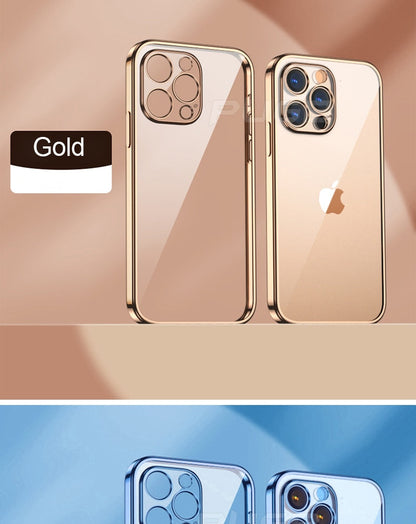 Luxury Transparent Plating Case for iPhone 13 12 11 Pro Max Mini X XS XR SE 2020 8 7 Plus Silicone Shockproof Clear Phone Cover The Clothing Company Sydney