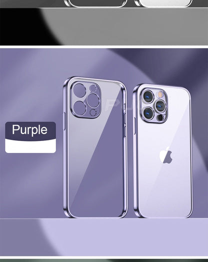 Luxury Transparent Plating Case for iPhone 13 12 11 Pro Max Mini X XS XR SE 2020 8 7 Plus Silicone Shockproof Clear Phone Cover The Clothing Company Sydney