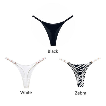 3 pack Thongs G String Metal Luxury Ice Silk Thongs Underwear Fitness Low Waist Satin Panties String Seamless Briefs The Clothing Company Sydney