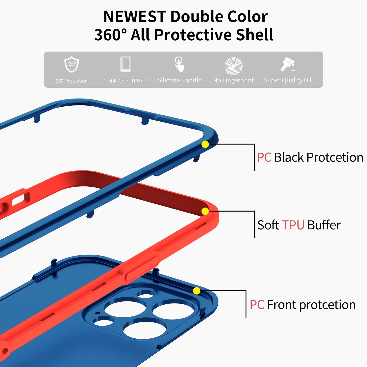 360 Armor Protection Phone Case iPhone 13 12 Mini 11 Pro XS Max X XR 6S 7 8Plus Silicone Shockproof Hard PC Cover The Clothing Company Sydney