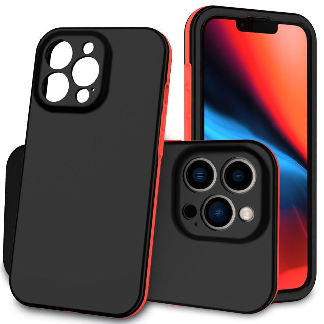 360 Armor Protection Phone Case iPhone 13 12 Mini 11 Pro XS Max X XR 6S 7 8Plus Silicone Shockproof Hard PC Cover The Clothing Company Sydney