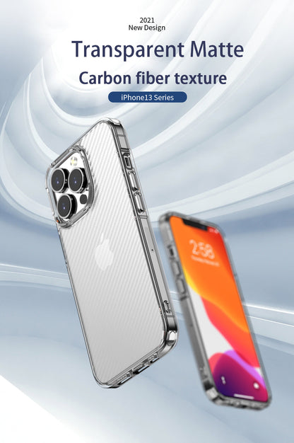 Carbon Fiber Transparent Shockproof Case For iPhone 13 12 Pro Max Clear Soft TPU Bumper Hard PC Back Cover For iPhone 13 12 Mini The Clothing Company Sydney