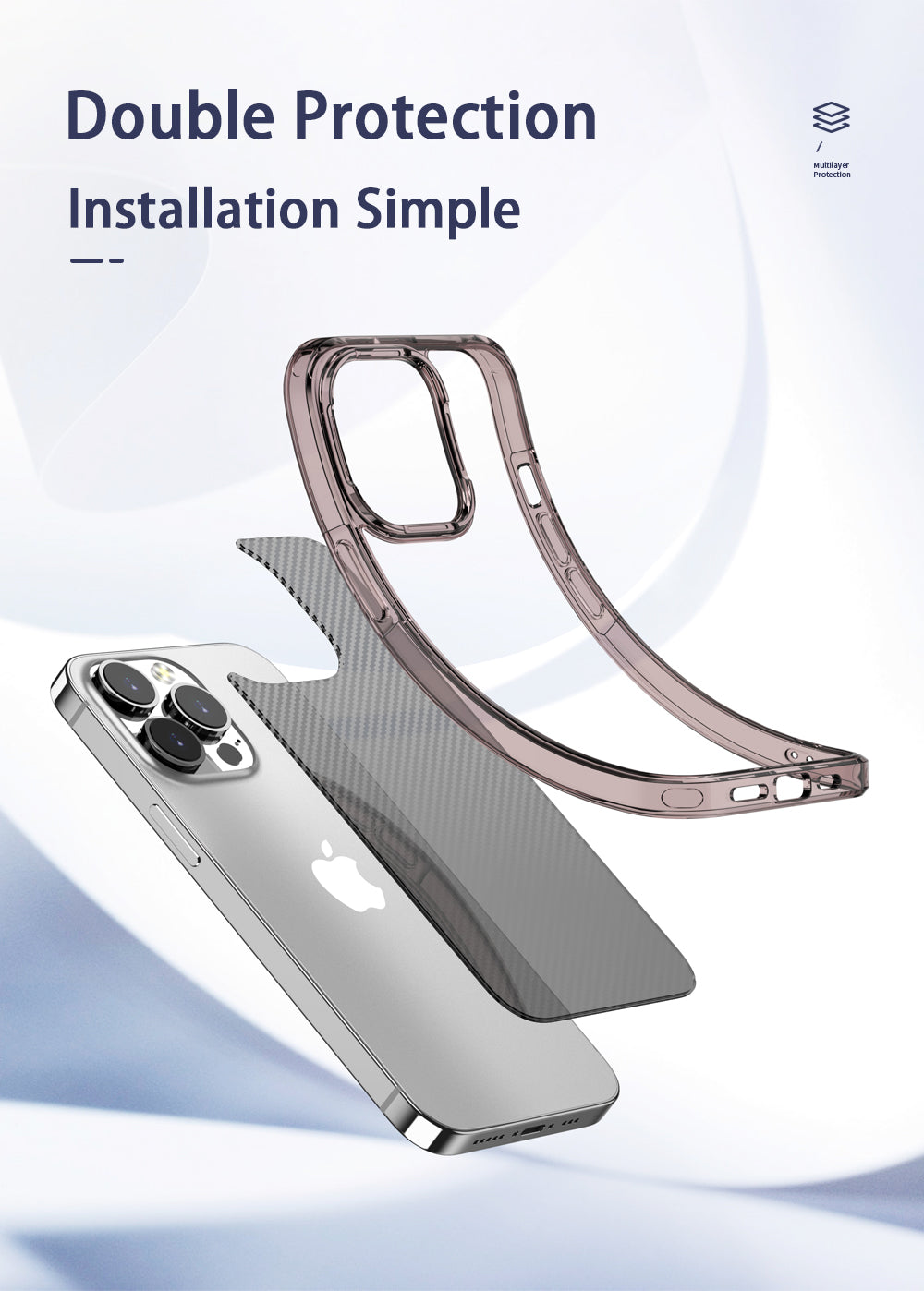 Carbon Fiber Transparent Shockproof Case For iPhone 13 12 Pro Max Clear Soft TPU Bumper Hard PC Back Cover For iPhone 13 12 Mini The Clothing Company Sydney