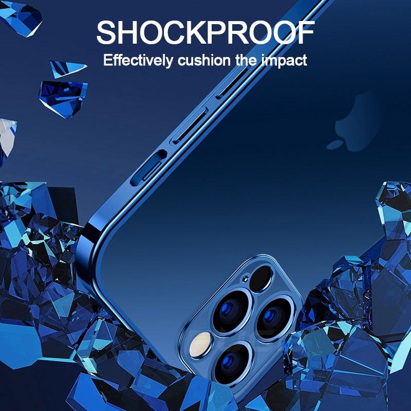 Luxury Plating Matte Transparent Soft Silicone Case for iPhone 11 12 13 Pro Max Mini XR X XS 7 8 Plus SE 2020 Shockproof Cover The Clothing Company Sydney