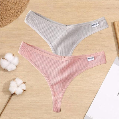 2 Pack Cotton Mix G-string Thong Sexy Underwear V Waist Panties Underpants Intimates Lingerie Briefs The Clothing Company Sydney