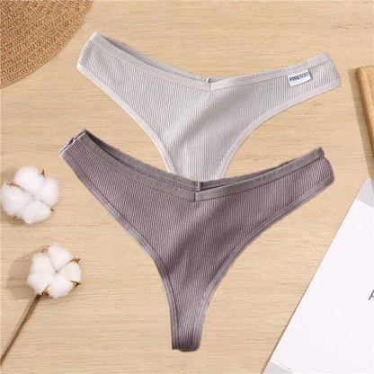 2 Pack Cotton Mix G-string Thong Sexy Underwear V Waist Panties Underpants Intimates Lingerie Briefs The Clothing Company Sydney