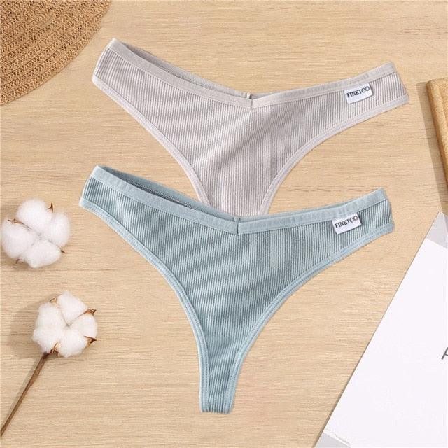 2 Pack Cotton Mix G-string Thong Sexy Underwear V Waist Panties Underpants Intimates Lingerie Briefs The Clothing Company Sydney