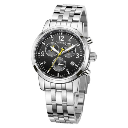 CADISEN New Mens Sports Quartz Watches Swiss ISA Cal.8171 movement Top Brand Sapphire Waterproof Chronograph Luxury Reloj Hombre The Clothing Company Sydney