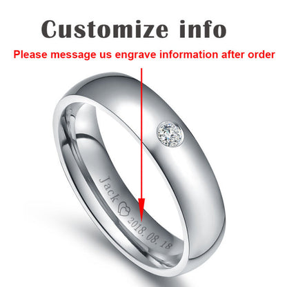 Classic Wedding Rings for Women Men Gold Colour Stainless Steel Couple Band Anniversary Personalized Ring The Clothing Company Sydney