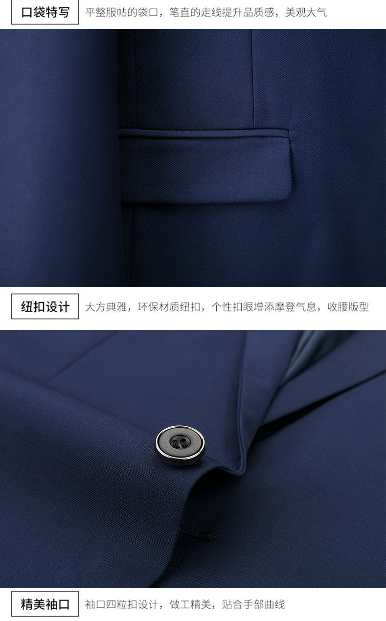 3 Piece ( Jacket + Vest + Pants ) Boutique Pure Color Mens Business Suit Three-piece and Two-piece Groom Wedding Formal Wear The Clothing Company Sydney