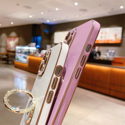 Clover Diamond Plating Ring Holder Stand Soft Case For IPhone 13 12 11 Pro MAX XS XR X 7 8 Plus 12 Mini SE 20 Bumper Cover The Clothing Company Sydney