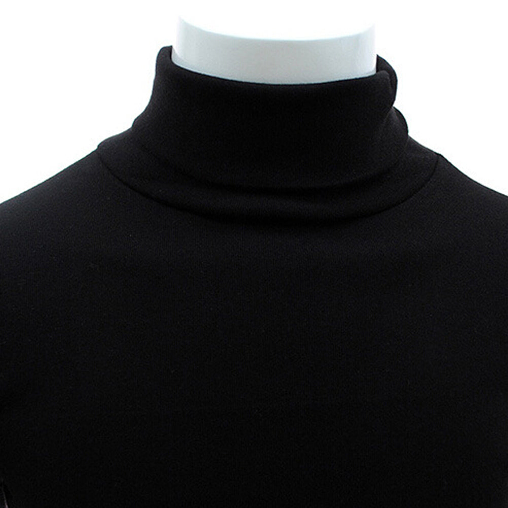 Fashion Casual Men's Autumn Winter Warm Cotton Blend High Neck Pullover Jumper Solid Sweater Tops Turtleneck The Clothing Company Sydney