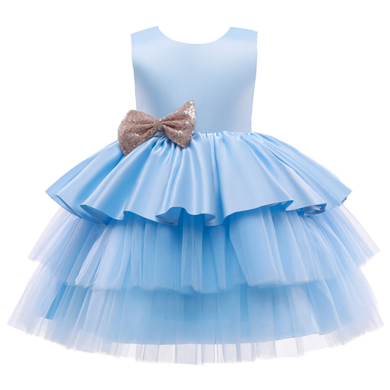 Girls Kids Summer Sleeveless Wedding Sequin Bow Children Lace Smash Tutu Princess Dress The Clothing Company Sydney
