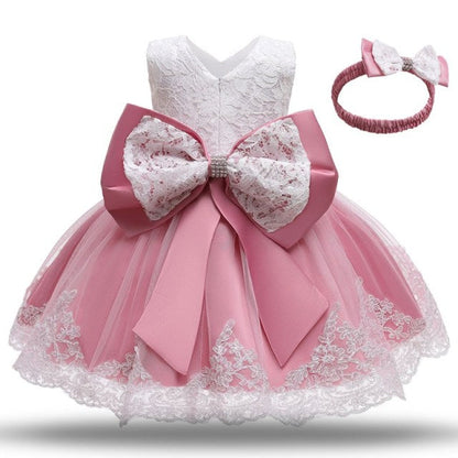 Girls Kids Summer Sleeveless Wedding Sequin Bow Children Lace Smash Tutu Princess Dress The Clothing Company Sydney