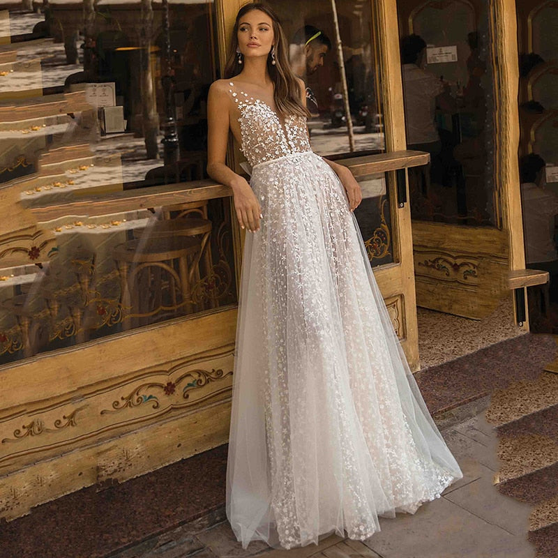 Delicate Mermaid Appliques Lace Party Bride Flower Robe Customised Gown Wedding Dresses The Clothing Company Sydney