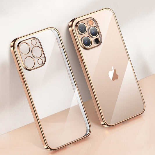 Luxury Transparent Plating Case for iPhone 13 12 11 Pro Max Mini X XS XR SE 2020 8 7 Plus Silicone Shockproof Clear Phone Cover The Clothing Company Sydney