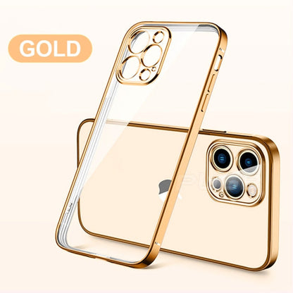 Luxury Transparent Plating Case for iPhone 13 12 11 Pro Max Mini X XS XR SE 2020 8 7 Plus Silicone Shockproof Clear Phone Cover The Clothing Company Sydney