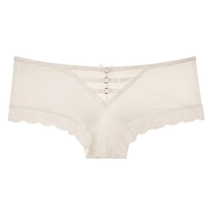 Cross Straps Breathable Hollow Out Lingerie Soft Silk Seamless Panties Low-Waist Briefs Underwear The Clothing Company Sydney