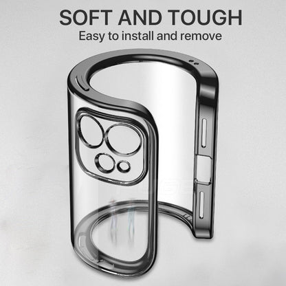 Luxury Plating Square Frame Transparent Case For iPhone 11 12 13 Pro Max Mini X Xr XS SE 2020 7 8 Plus Soft Silicone Clear Cover The Clothing Company Sydney