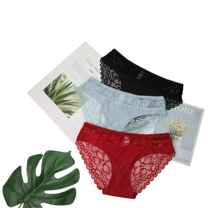 3 Pack Lace Underwear Panties Set Intimate Lingerie Cotton Briefs Transparent Undies The Clothing Company Sydney