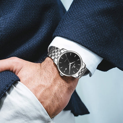 Men's Business Watch 40mm 5Bar Mechanical Watch Simple Sapphire  Ultra Thin Mechanical Watch The Clothing Company Sydney