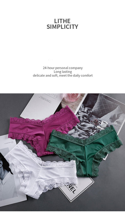 Exquisite Underwear Hollow Out Lingerie Lace Silk Satin Briefs Comfort Underpants Panties The Clothing Company Sydney