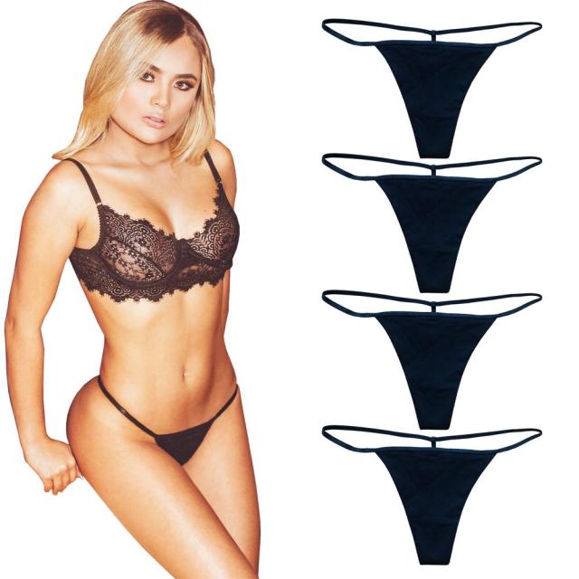 4 packT-back Thongs Silk Soft Temptation Cotton Mix Panties Seamless Underwear  Briefs Bikini G String The Clothing Company Sydney