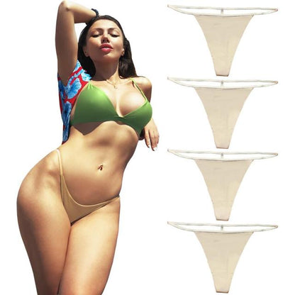 4 packT-back Thongs Silk Soft Temptation Cotton Mix Panties Seamless Underwear  Briefs Bikini G String The Clothing Company Sydney