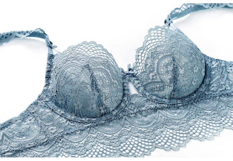 2 Piece underwear Set Lingerie Push Up Brassiere Ultra-thin Lace Bra Set Transparent Panties For Bralette sets The Clothing Company Sydney