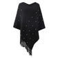 Autumn Winter Sweaters Poncho Knitting Capes Cloak Sweater V-Neck Irregular Hem Tassels Coat Striped Knitted Pullover The Clothing Company Sydney