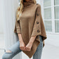 Autumn Winter Button Sweater Oversized Turtleneck Jumper Knitwear Holiday Vintage Cape Batwing Sleeve Poncho Pullover The Clothing Company Sydney