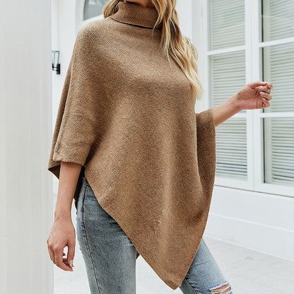 Autumn Winter Button Sweater Oversized Turtleneck Jumper Knitwear Holiday Vintage Cape Batwing Sleeve Poncho Pullover The Clothing Company Sydney