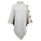 Autumn Winter Button Sweater Oversized Turtleneck Jumper Knitwear Holiday Vintage Cape Batwing Sleeve Poncho Pullover The Clothing Company Sydney