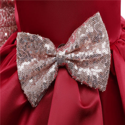 Girls Kids Summer Sleeveless Wedding Sequin Bow Children Lace Smash Tutu Princess Dress The Clothing Company Sydney