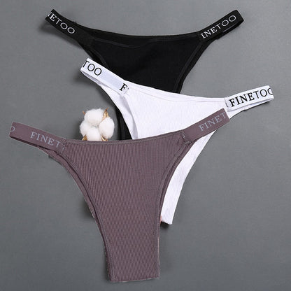3 pack Cotton Mix Panties Letter Waist Underpants Lingerie Thong Pantys Underwear Intimates The Clothing Company Sydney
