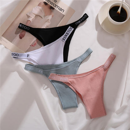 3 pack Cotton Mix Panties Letter Waist Underpants Lingerie Thong Pantys Underwear Intimates The Clothing Company Sydney
