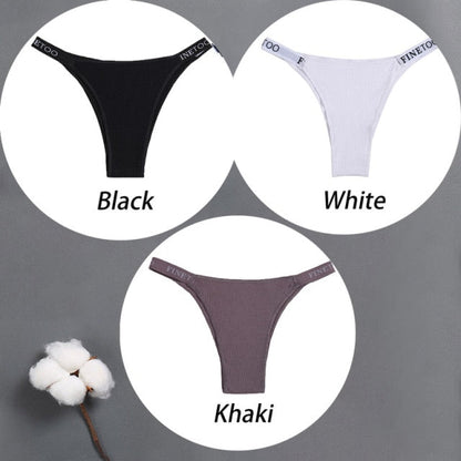 3 pack Cotton Mix Panties Letter Waist Underpants Lingerie Thong Pantys Underwear Intimates The Clothing Company Sydney