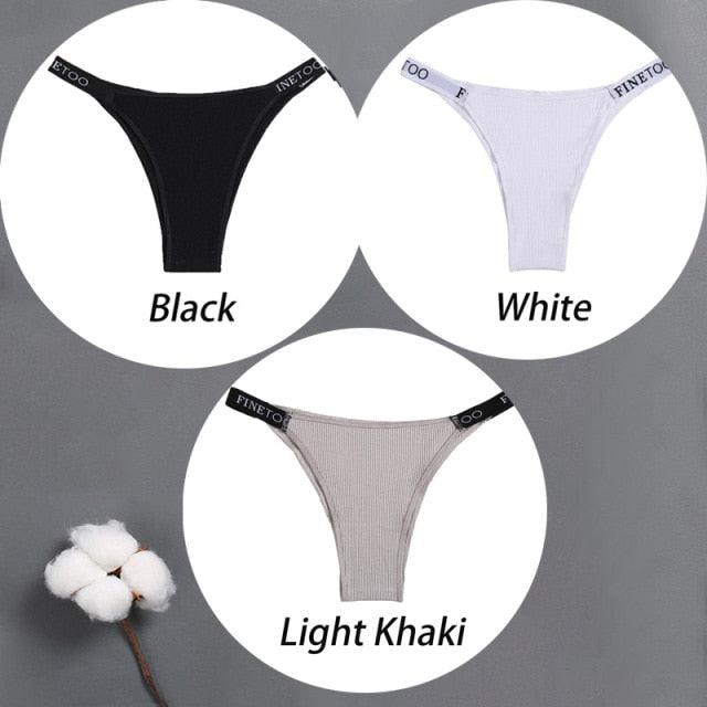 3 pack Cotton Mix Panties Letter Waist Underpants Lingerie Thong Pantys Underwear Intimates The Clothing Company Sydney